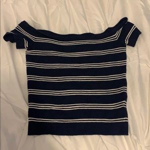 Stripped Off the Shoulder Tee